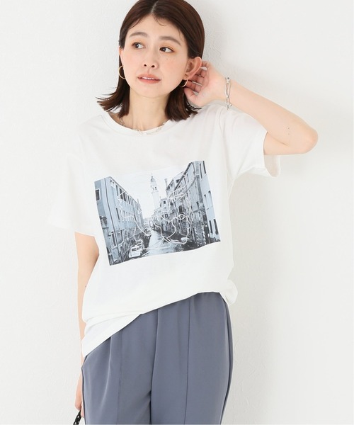 Simplicite（サンプリシテ）の「フォトハンドペイントTシャツ（Tシャツ/カットソー・レディース・ホワイト/ホワイト系その他・FREE）」の2枚目の写真