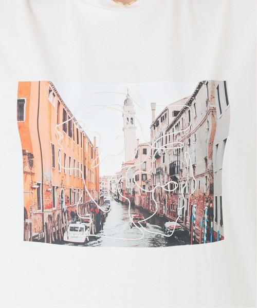 Simplicite（サンプリシテ）の「フォトハンドペイントTシャツ（Tシャツ/カットソー・レディース・ホワイト/ホワイト系その他・FREE）」の4枚目の写真