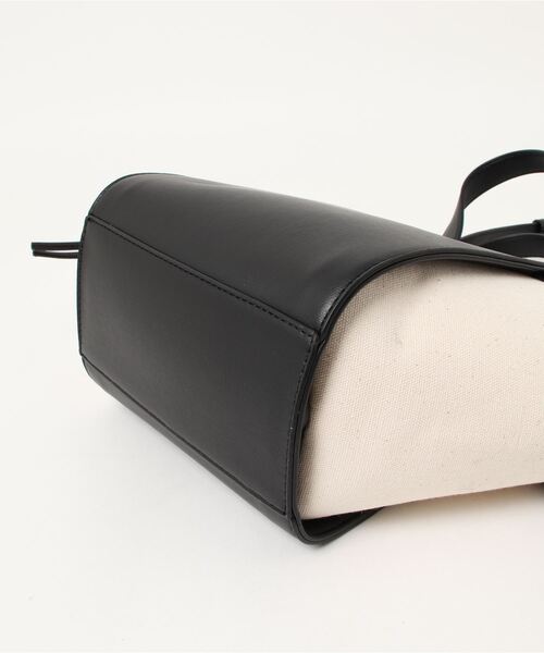 Te chichi TERRASSE（テチチテラス）の「キャンバスコンビバッグ（トートバッグ・レディース・モカ/ブラック/カーキ・ﾌﾘ-）」の4枚目の写真