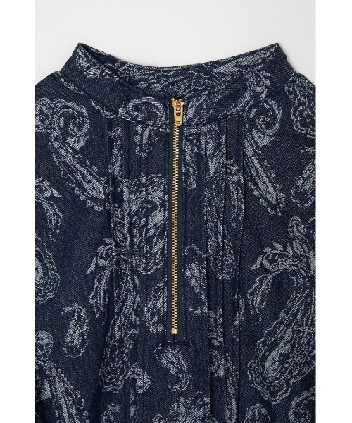 moussy♢ JACQUARD RUFFLE トップス♡半袖フリルシャツ♡ MOUSSY（マウジー）の「JACQUARD RUFFLE トップス（シャツ