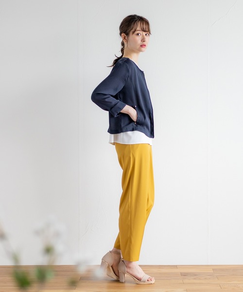 Emilyan（エミリアン）の「【newNANOTEX】ライトブルゾン（ブルゾン・レディース・グレイッシュベージュ/ネイビー・9号）」の8枚目の写真