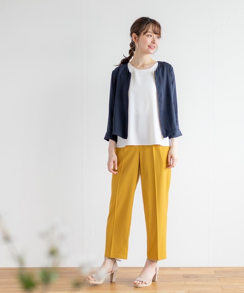 Emilyan（エミリアン）の「【newNANOTEX】ライトブルゾン（ブルゾン・レディース・グレイッシュベージュ/ネイビー・9号）」の11枚目の写真