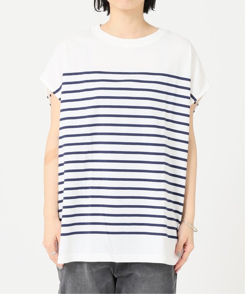 JOURNAL STANDARD relume(ジャーナルスタンダード レリューム)の「フレンチスリーブボーダーTEE◆(Tシャツ/カットソー・レディース・ブラック/ネイビー/ブルー・FREE)」の13枚目の写真