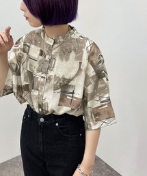 柄バンドカラーシャツ【ZOZOTOWN限定アイテム】