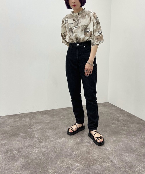 apres jour mignon(アプレジュールミニョン)の「柄バンドカラーシャツ【ZOZOTOWN限定アイテム】(シャツ/ブラウス・レディース・グレー/その他・フリー/X-LARGE)」の6枚目の写真