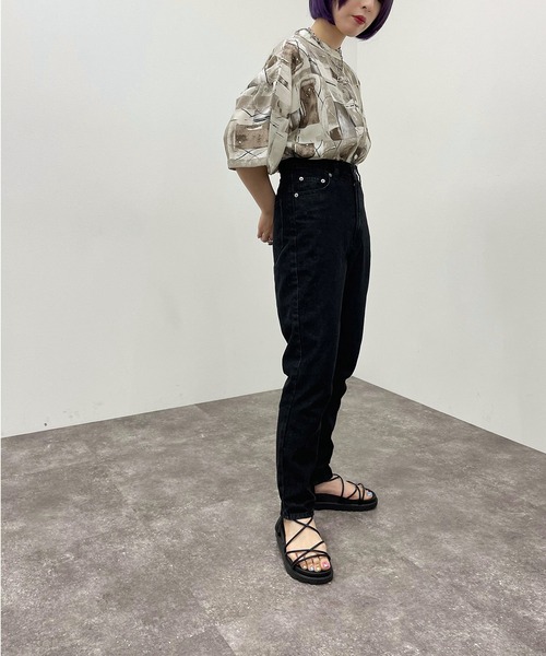 apres jour mignon(アプレジュールミニョン)の「柄バンドカラーシャツ【ZOZOTOWN限定アイテム】(シャツ/ブラウス・レディース・グレー/その他・フリー/X-LARGE)」の7枚目の写真
