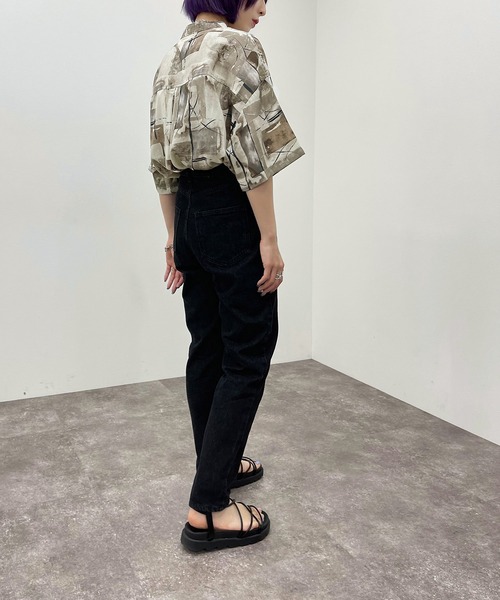 apres jour mignon(アプレジュールミニョン)の「柄バンドカラーシャツ【ZOZOTOWN限定アイテム】(シャツ/ブラウス・レディース・グレー/その他・フリー/X-LARGE)」の8枚目の写真