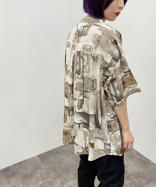 apres jour mignon(アプレジュールミニョン)の「柄バンドカラーシャツ【ZOZOTOWN限定アイテム】(シャツ/ブラウス・レディース・グレー/その他・フリー/X-LARGE)」の10枚目の写真