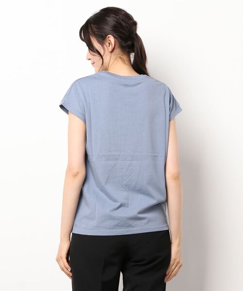 natural couture(ナチュラルクチュール)の「Snoopyコラボ バイオウォッシュフレンチスリーブT(Tシャツ/カットソー・レディース・イエロー/ブルー/アイボリー/スミクロ・FREE)」の22枚目の写真