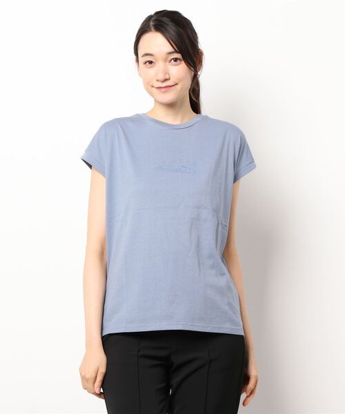 natural couture(ナチュラルクチュール)の「Snoopyコラボ バイオウォッシュフレンチスリーブT(Tシャツ/カットソー・レディース・イエロー/ブルー/アイボリー/スミクロ・FREE)」の21枚目の写真
