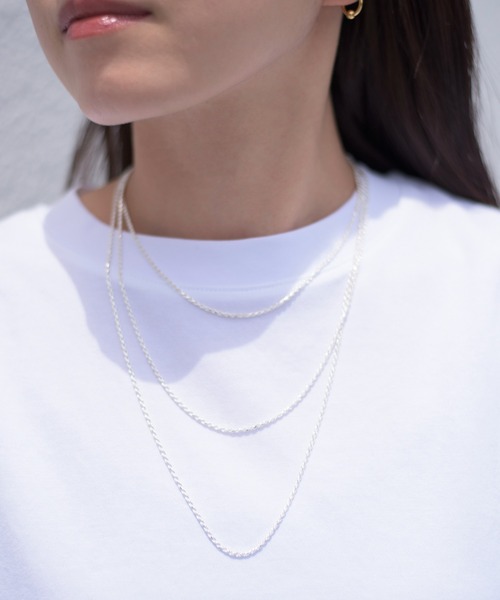 And A（アンドエー）の「And A アンドエー / Link chain necklace ロープチェーンネックレス チョーカー シルバー925（ネックレス・メンズ・シルバー・60cm/40cm/50cm）」の4枚目の写真
