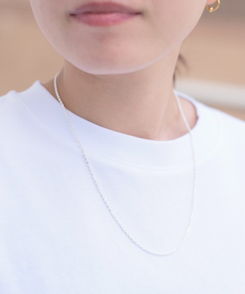 And A（アンドエー）の「And A アンドエー / Link chain necklace ロープチェーンネックレス チョーカー シルバー925（ネックレス・メンズ・シルバー・60cm/40cm/50cm）」の2枚目の写真