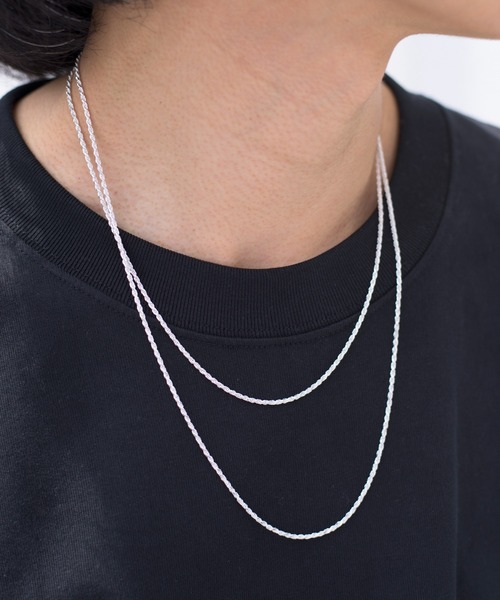 And A（アンドエー）の「And A アンドエー / Link chain necklace ロープチェーンネックレス チョーカー シルバー925（ネックレス・メンズ・シルバー・60cm/40cm/50cm）」の6枚目の写真