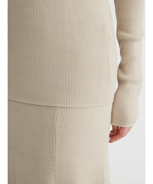 Mila Owen（ミラオーウェン）の「ベストコーディネートニットスカートSET UP（ワンピース・レディース・ブラック/アイボリー/キャメル・1/0）」の9枚目の写真
