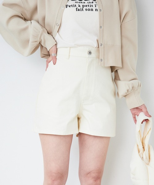 Heather(ヘザー)の「ハイウエストショートパンツ 959826(その他パンツ・レディース・アイボリー/ブラック・S/M)」の1枚目の写真
