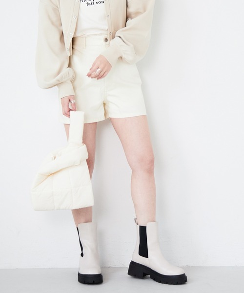 Heather(ヘザー)の「ハイウエストショートパンツ 959826(その他パンツ・レディース・アイボリー/ブラック・S/M)」の5枚目の写真