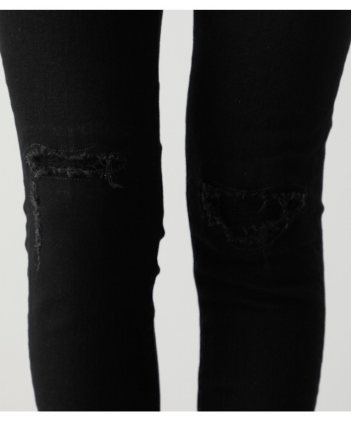 AZUL by moussy（アズールバイマウジー）の「REPAIR DENIM SKINNY / リペアスキニーデニム（デニムパンツ・レディース・ブラック/ブルー/ダークブルー・SMALL/MEDIUM/X-LARGE/X-SMALL/XX-SMALL/LARGE）」の18枚目の写真