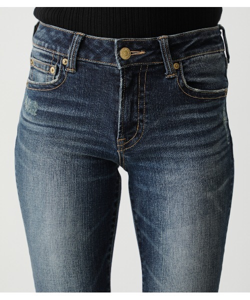 AZUL by moussy（アズールバイマウジー）の「REPAIR DENIM SKINNY / リペアスキニーデニム（デニムパンツ・レディース・ブラック/ブルー/ダークブルー・SMALL/MEDIUM/X-LARGE/X-SMALL/XX-SMALL/LARGE）」の10枚目の写真