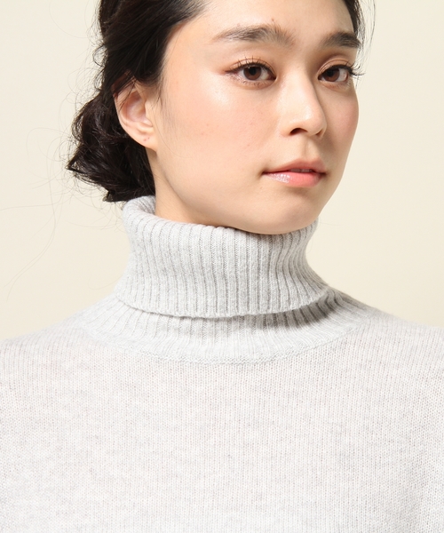 SHARE PARK（シェアパーク）の「タートルネックニット（ニット/セーター・レディース・ホワイト系/グレー系・1）」の8枚目の写真
