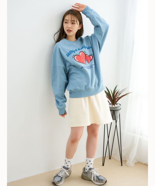 MILKFED.（ミルクフェド）の「LOGO SWEAT SKIRT（スカート・レディース・オフホワイト/ブラック/オレンジ・ONE SIZE）」の15枚目の写真
