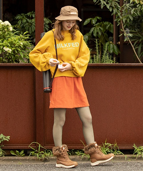 MILKFED.（ミルクフェド）の「LOGO SWEAT SKIRT（スカート・レディース・オフホワイト/ブラック/オレンジ・ONE SIZE）」の14枚目の写真