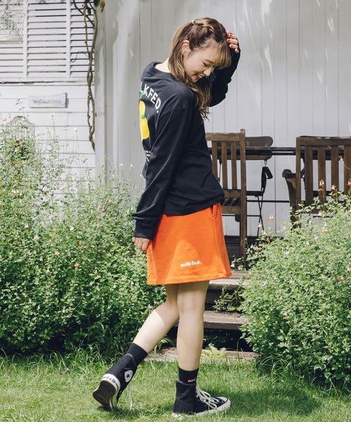 MILKFED.（ミルクフェド）の「LOGO SWEAT SKIRT（スカート・レディース・オフホワイト/ブラック/オレンジ・ONE SIZE）」の20枚目の写真