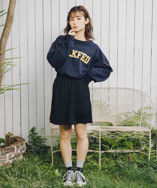 MILKFED.（ミルクフェド）の「LOGO SWEAT SKIRT（スカート・レディース・オフホワイト/ブラック/オレンジ・ONE SIZE）」の22枚目の写真