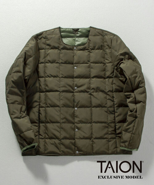 TAION（タイオン）の「【TAION/タイオン】別注 DOWN JACKET インナーダウン (※注目のダウンメーカーとのコラボレーション企画!!)（ダウンジャケット/コート・メンズ・ブラック/ネイビー/オリーブ・MEDIUM/LARGE/X-LARGE）」の3枚目の写真