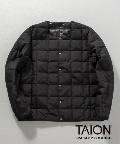 TAION（タイオン）の「【TAION/タイオン】別注 DOWN JACKET インナーダウン (※注目のダウンメーカーとのコラボレーション企画!!)（ダウンジャケット/コート・メンズ・ブラック/ネイビー/オリーブ・MEDIUM/LARGE/X-LARGE）」の2枚目の写真