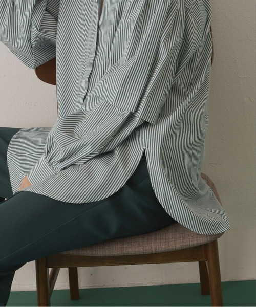 Aunt Marie's（アントマリーズ）の「バンドカラーランタンスリーブブラウス（シャツ/ブラウス・レディース・ブラック/グリーン/ホワイト/ブルー・FREE）」の16枚目の写真