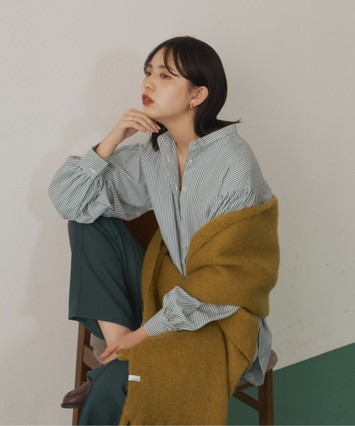 Aunt Marie's（アントマリーズ）の「バンドカラーランタンスリーブブラウス（シャツ/ブラウス・レディース・ブラック/グリーン/ホワイト/ブルー・FREE）」の19枚目の写真