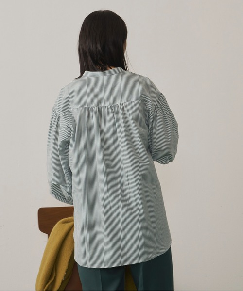 Aunt Marie's（アントマリーズ）の「バンドカラーランタンスリーブブラウス（シャツ/ブラウス・レディース・ブラック/グリーン/ホワイト/ブルー・FREE）」の11枚目の写真