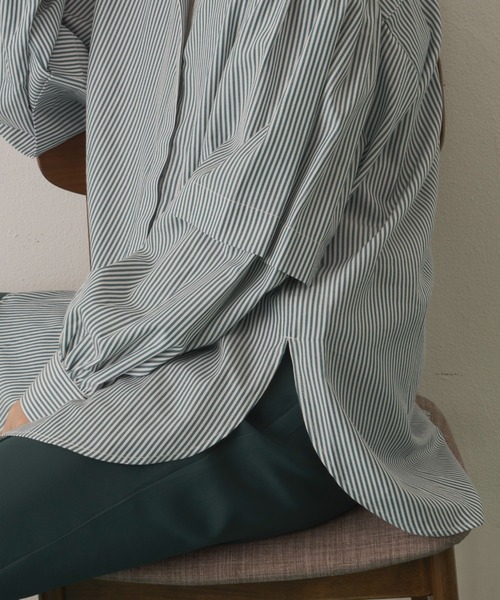 Aunt Marie's（アントマリーズ）の「バンドカラーランタンスリーブブラウス（シャツ/ブラウス・レディース・ブラック/グリーン/ホワイト/ブルー・FREE）」の17枚目の写真