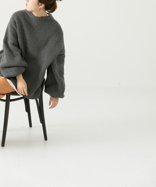 laato ニット　半袖　ラート　パフスリーブ　ザラ　etre ボリューム KOBE LETTUCE（神戸レタス） ニット セーター パフスリーブ半袖