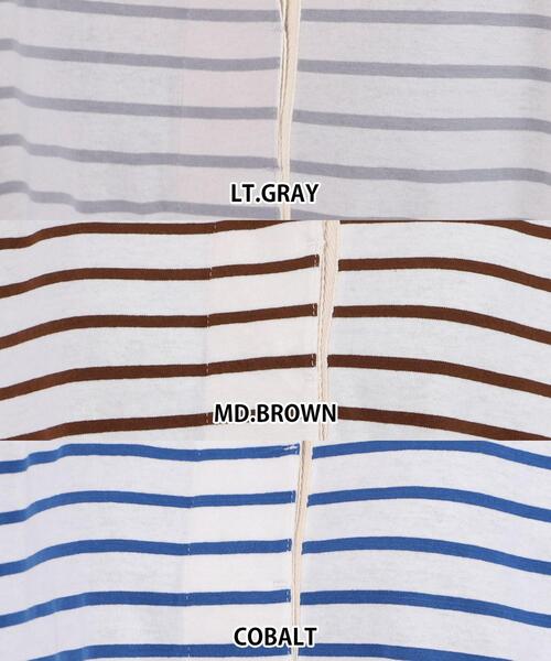 coen(コーエン)の「ボーダーバンドカラーラガーワンピース(ワンピース・レディース・ライトグレー/ブラウン/コバルトブルー・MEDIUM/LARGE)」の5枚目の写真