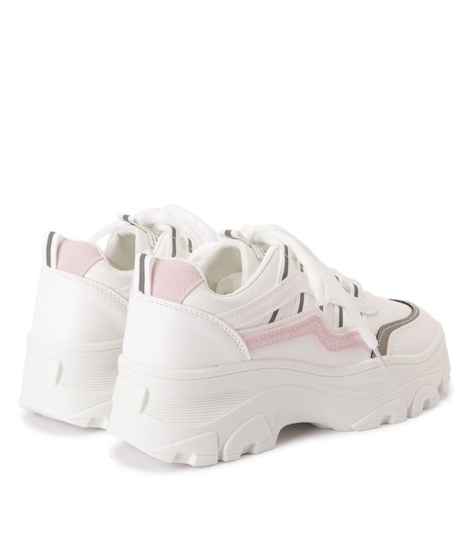 Lace Ladies（レースレディース）の「ダッドスニーカー 厚底 レースアップ（スニーカー・レディース・ピンク/イエロー/ブルー・22.5/24/23.5/25/23/24.5）」の21枚目の写真