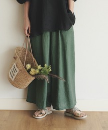 studio CLIP | リネン100ナチュラルワイドスカーチョ(その他パンツ)