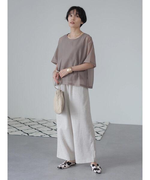 AMERICAN HOLIC（アメリカンホリック）の「SET シアープルオーバー+タンクトップ（Tシャツ/カットソー・レディース・アイボリー/モカ・L/M）」の15枚目の写真