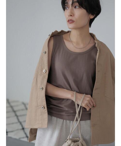 AMERICAN HOLIC（アメリカンホリック）の「SET シアープルオーバー+タンクトップ（Tシャツ/カットソー・レディース・アイボリー/モカ・L/M）」の17枚目の写真