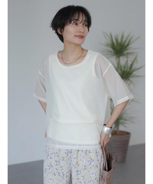 AMERICAN HOLIC（アメリカンホリック）の「SET シアープルオーバー+タンクトップ（Tシャツ/カットソー・レディース・アイボリー/モカ・L/M）」の19枚目の写真