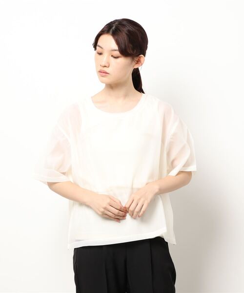 AMERICAN HOLIC（アメリカンホリック）の「SET シアープルオーバー+タンクトップ（Tシャツ/カットソー・レディース・アイボリー/モカ・L/M）」の6枚目の写真