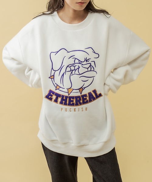 RASVOA（ラスボア）の「ブルドッグスウェット（スウェット・レディース・オフホワイト/グレー/ブラック・FREE）」の2枚目の写真