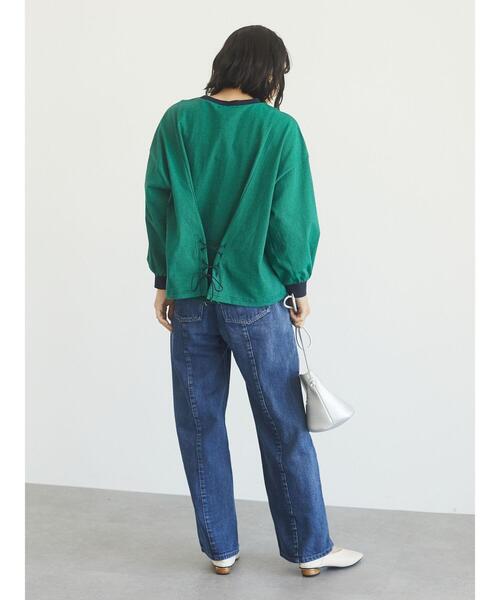 Sugar spoon(シュガースプーン)の「・SUGAR SPOON デニムフロントステッチパンツ*(デニムパンツ・レディース・ライトインディゴブルー/インディゴブルー/ブラック・FREE)」の19枚目の写真