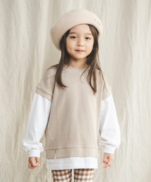 BRANSHES | ベスト重ね着風デザイン長袖Tシャツ(Tシャツ/カットソー)