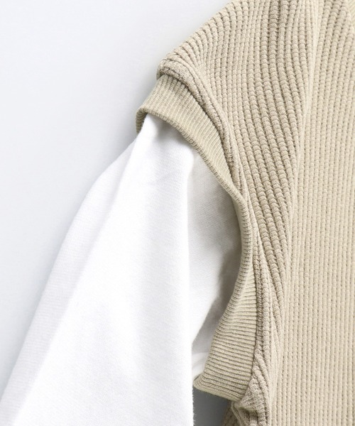 BRANSHES(ブランシェス)の「ベスト重ね着風デザイン長袖Tシャツ(Tシャツ/カットソー・キッズ・ベージュ/ラベンダー・90cm/110cm/100cm/120cm/130cm/140cm/150cm)」の15枚目の写真