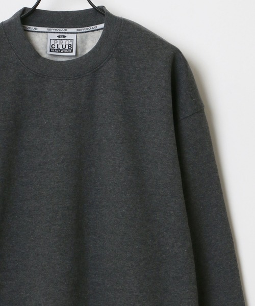 PRO CLUB （プロクラブ）の「PRO CLUB/プロクラブ ビッグシルエット ヘビーウェイト 無地 クルーネック スウェット トレーナー/レディース メンズ（スウェット・メンズ・ホワイト/ブラック/ネイビー/グレー/カーキ/チャコール・XL/XXL/L/M）」の5枚目の写真