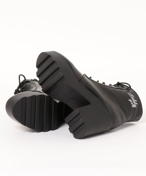 ZIDDY（ジディ）の「ZIDDY/【ニコ☆プチ掲載】 レースアップ ハイカット ヒール ブーツ（21~24cm）（ブーツ・キッズ・ブラック・21/22/23/24）」の7枚目の写真