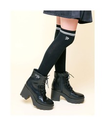 ZIDDY/【ニコ☆プチ掲載】 レースアップ ハイカット ヒール ブーツ(21~24cm)