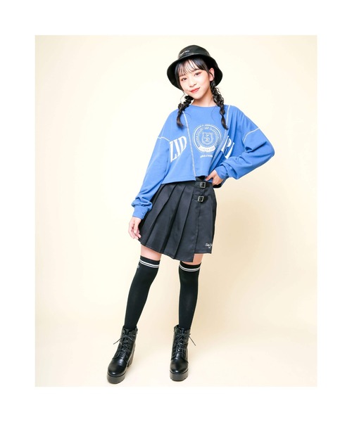 ZIDDY（ジディ）の「ZIDDY/【ニコ☆プチ掲載】 レースアップ ハイカット ヒール ブーツ（21~24cm）（ブーツ・キッズ・ブラック・21/22/23/24）」の2枚目の写真