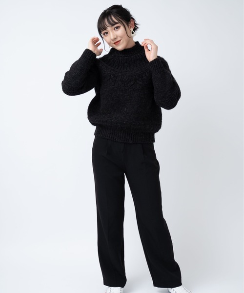 バトナー　アランセーター　シェットランドウール　クルーネック BATONER（バトナー）の「【BATONER】SPREAD ALAN CREW NECK/BN-21FL